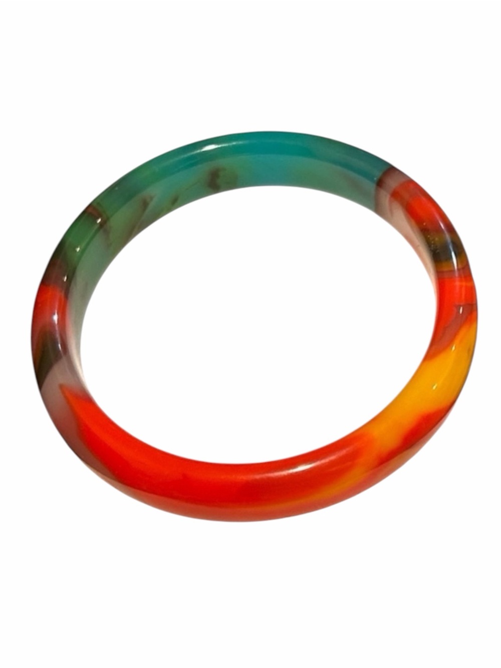 Colorful Natural Stone Bangle Bracelet New In Box